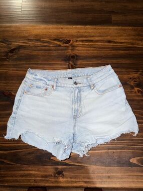American Eagle Strigid High Waist relaxed denim shorts
